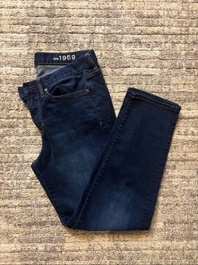 GAP 1969 Sexy Boyfriend Jeans in Blue Denim- 38/6r